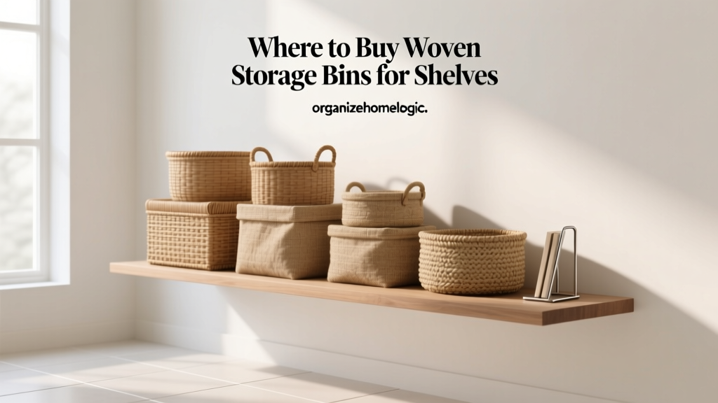 Where to Buy Woven Storage Bins for Shelves