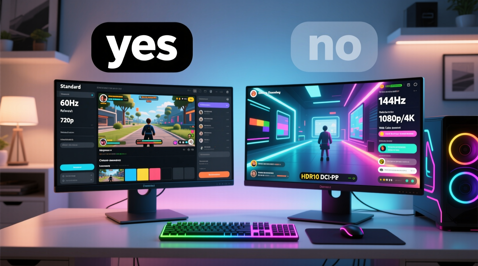 is it worth upgrading to a gaming monitor for casual streaming