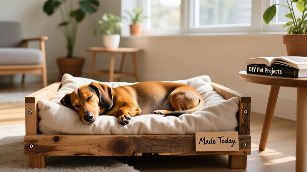 dachshund dog sleeping at home
