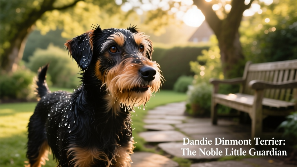 dandie dinmont terrier with wet muzzle