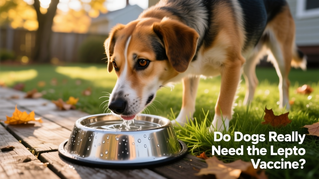 Close-up of a dog drinking clean, fresh water from a stainless-steel bowl outdoors