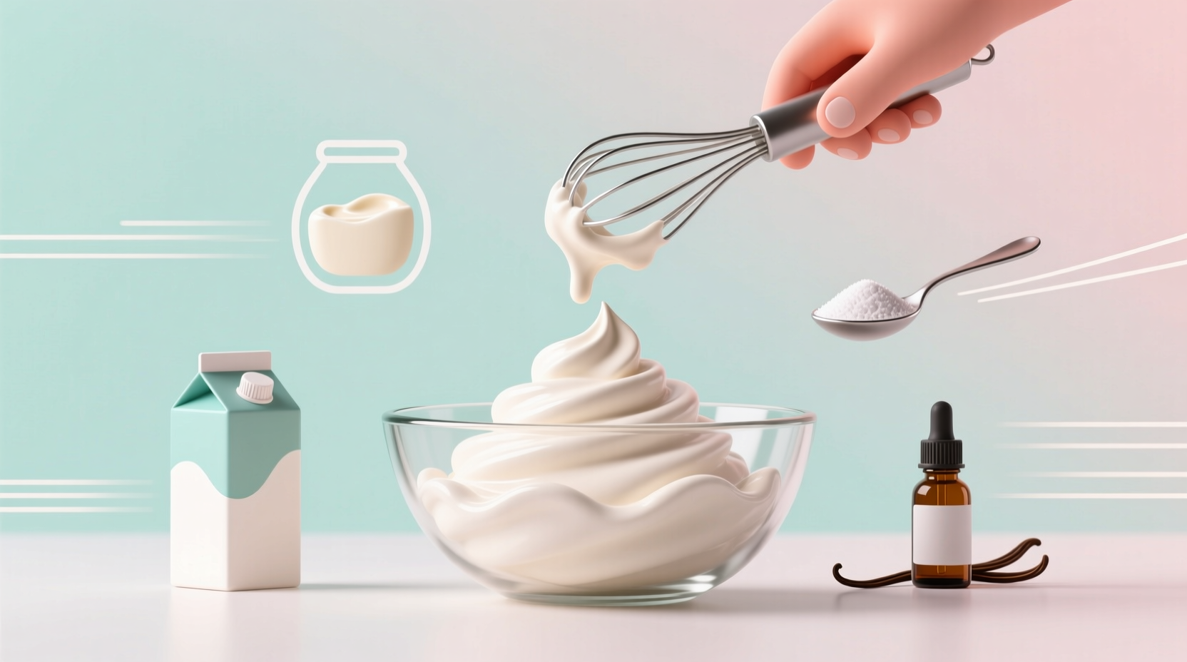 this is the fastest easiest way to make whipped cream