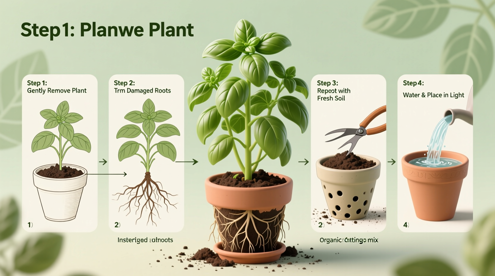 Replant Basil in 5 Steps | TheHomeSprouts