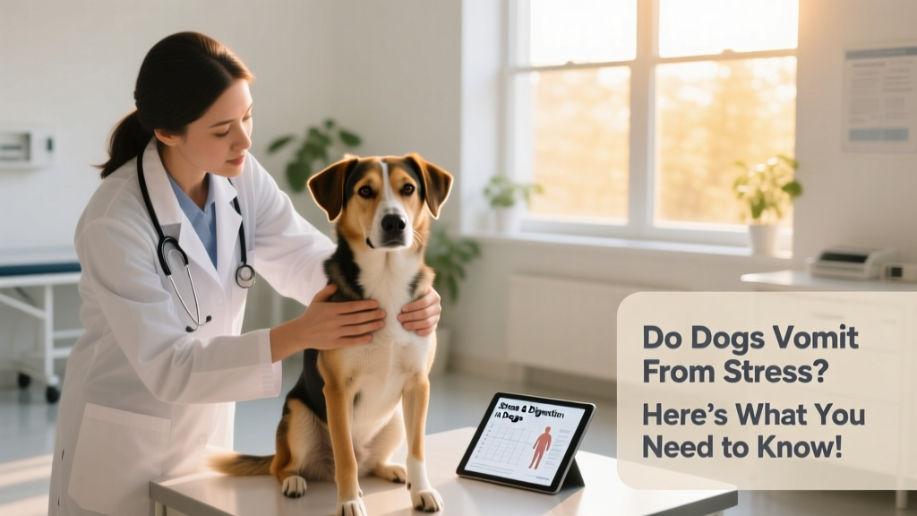 Veterinarian gently examining a calm dog during a wellness checkup