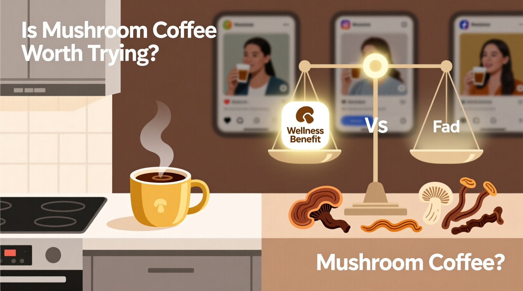 is mushroom coffee worth trying or just another wellness fad with no real benefits