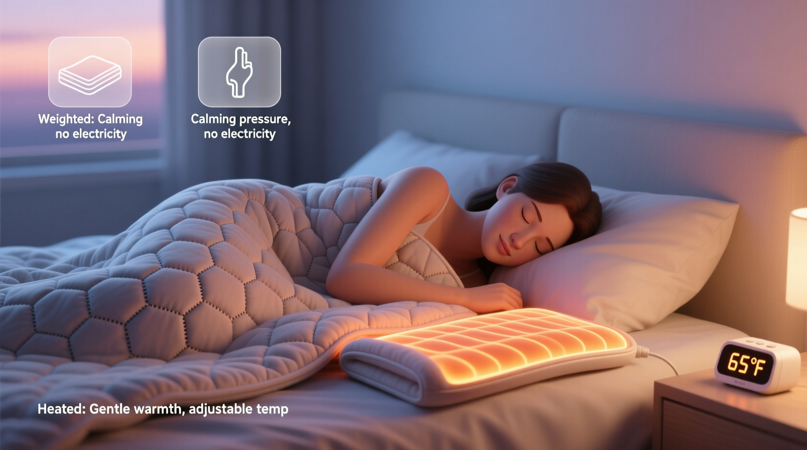 weighted blankets vs heated blankets which is better for anxiety and sleep