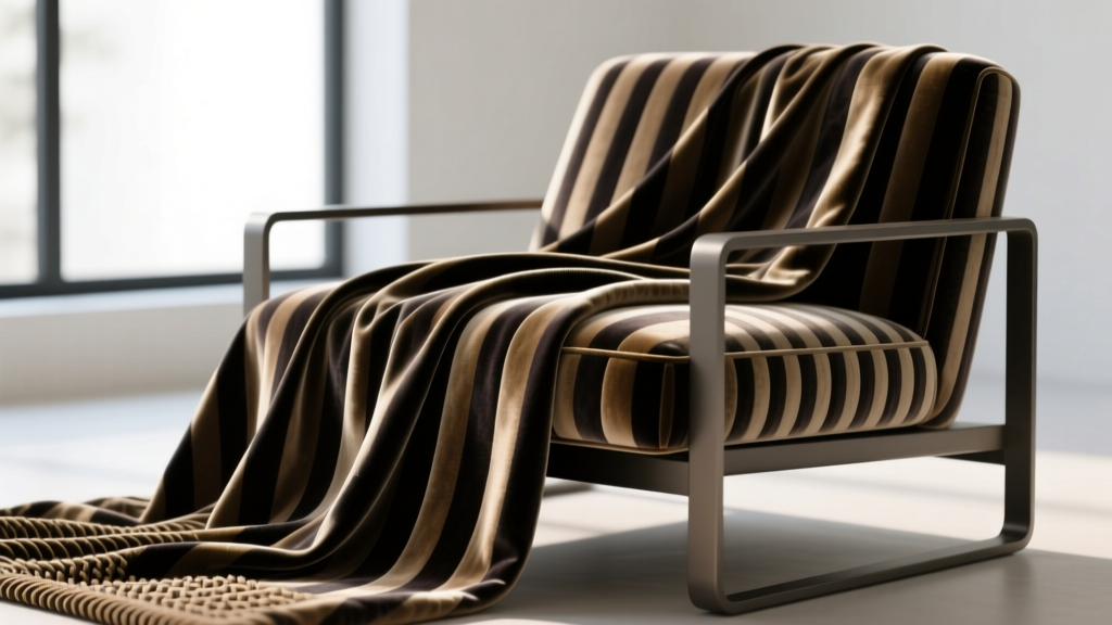 Striped Velvet Upholstery Fabric: Luxury, Structure & Performance