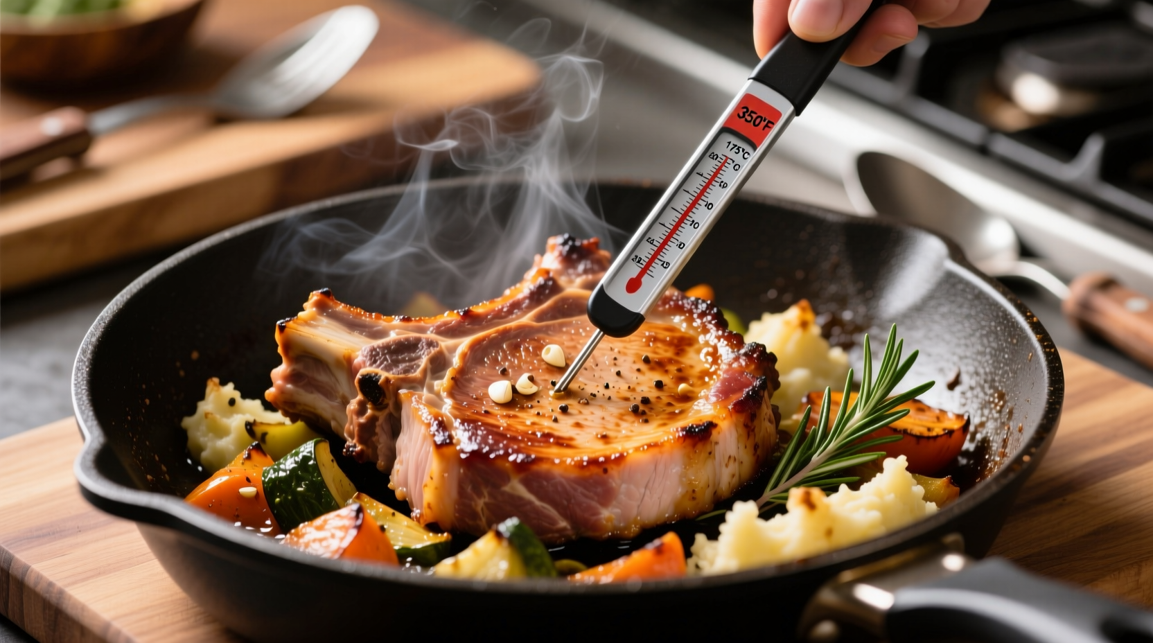 how long to cook pork chops at 350