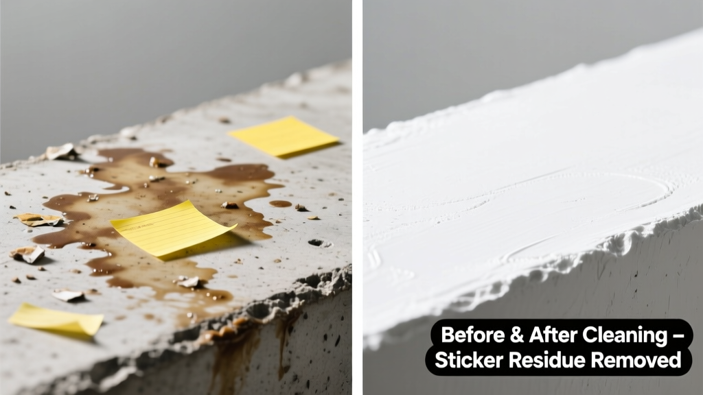 How to Remove Sticker Residue from Concrete Surfaces