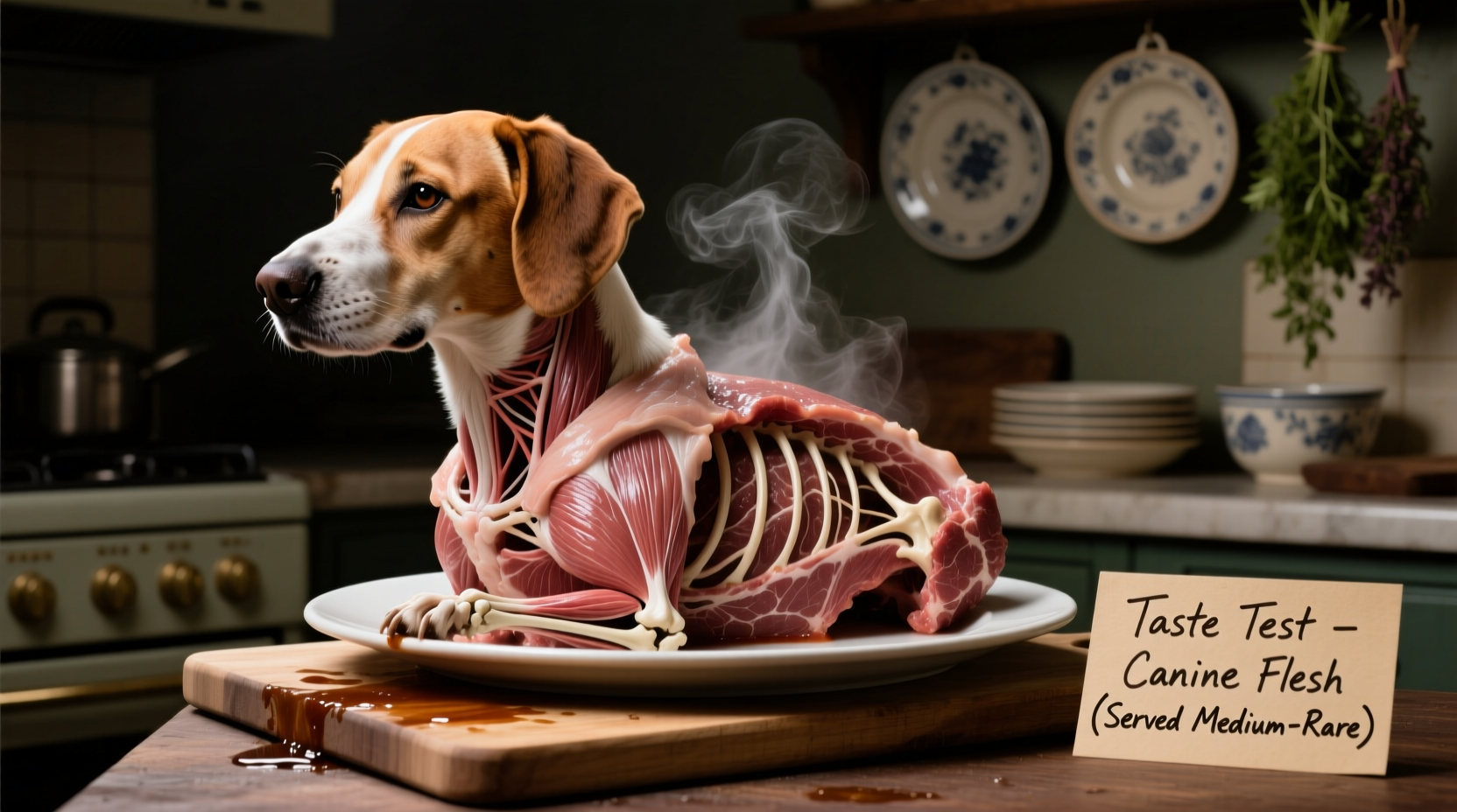 what does dog taste like