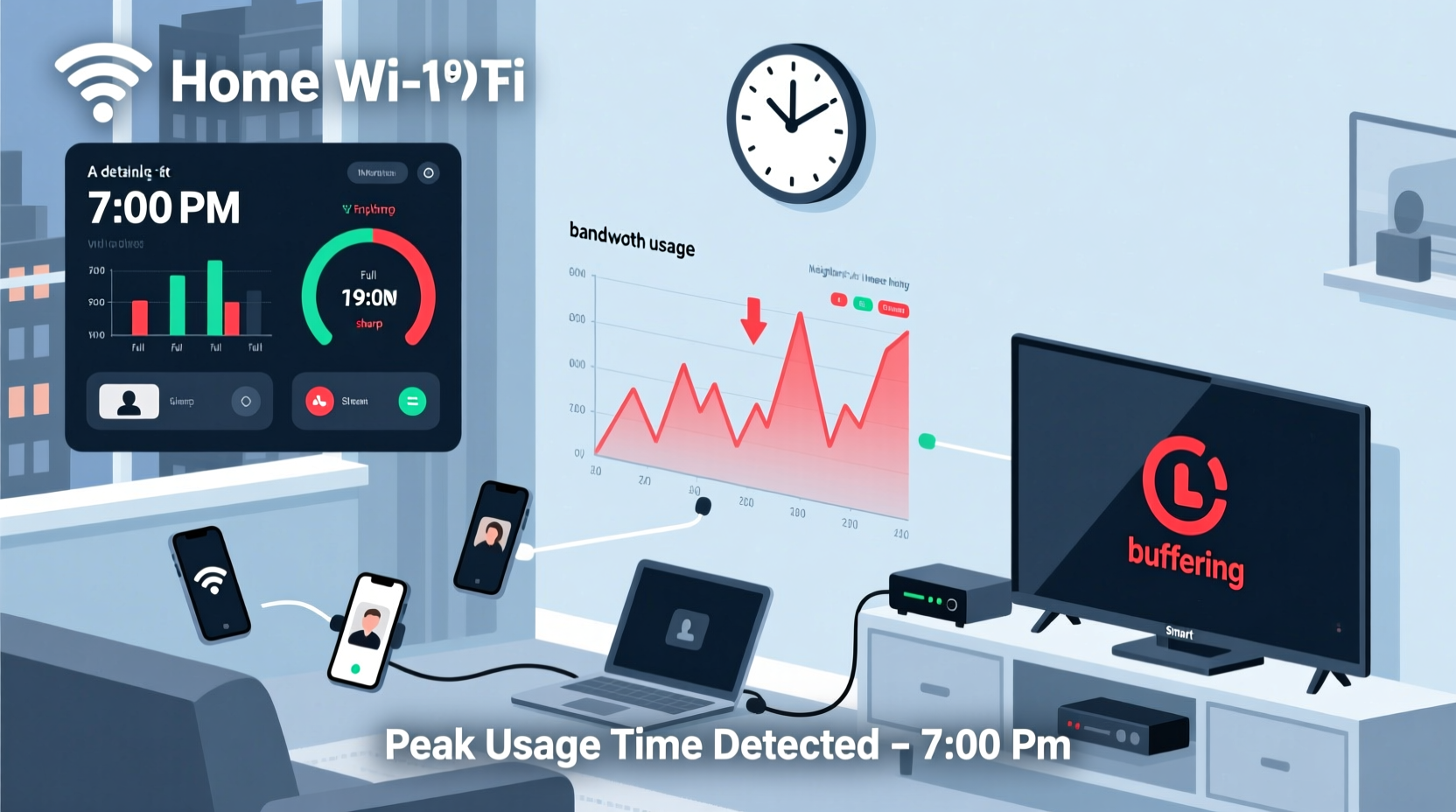 why does my wifi slow down every evening at exactly 7pm