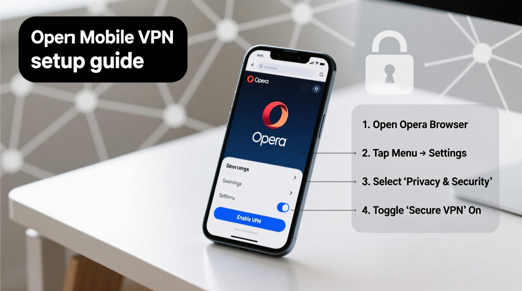 how to set up opera s mobile vpn for secure browsing on