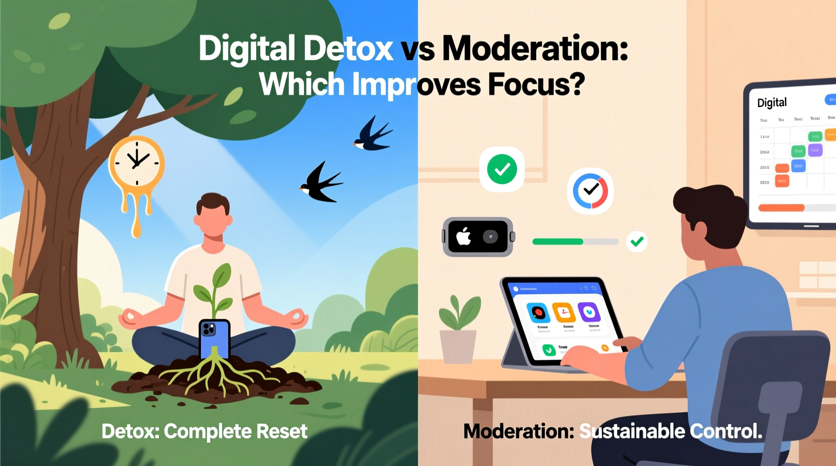 digital detox vs moderation which actually improves focus