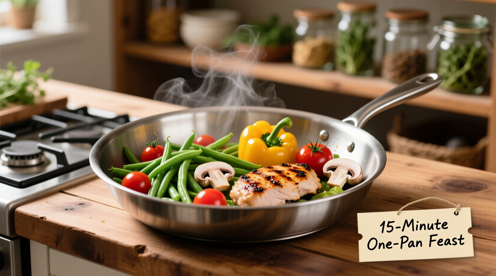 Quick dinner solutions in one pan with fresh ingredients