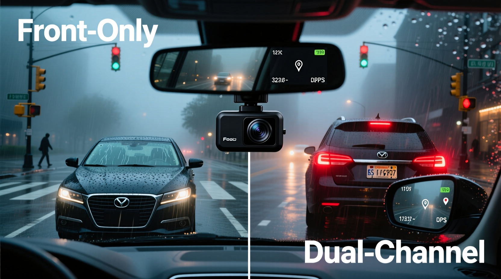 dash cam front only vs dual channel which gives better accident protection