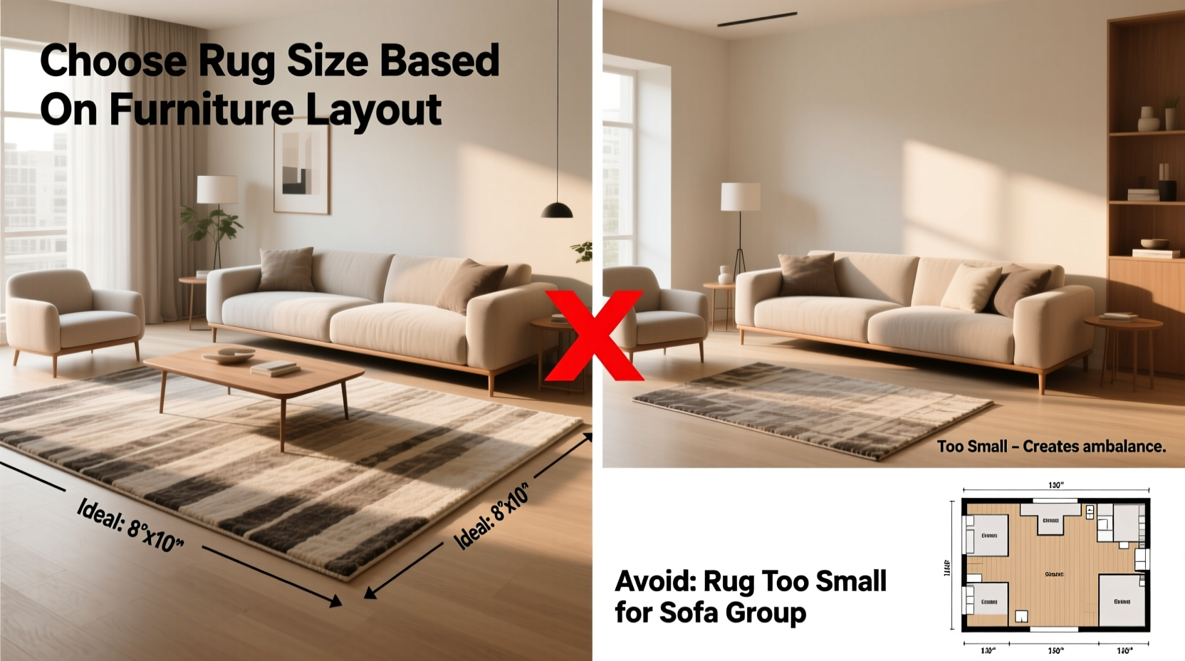 how to choose the right rug size for your living room avoid common mistakes