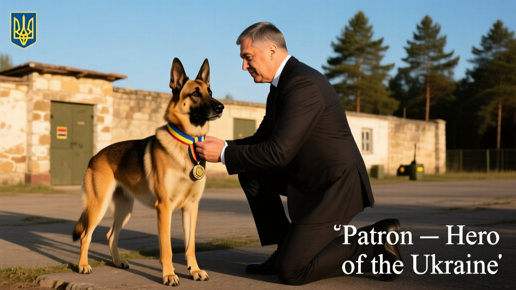 Watch the Ukrainian President Award Medal to Patron, the Hero Terrier Who Sniffs Out Hundreds of Explosives