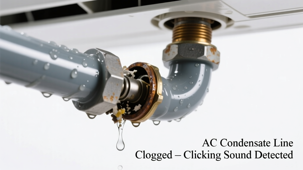 AC Condensate Line Clogged Making Clicking Sound