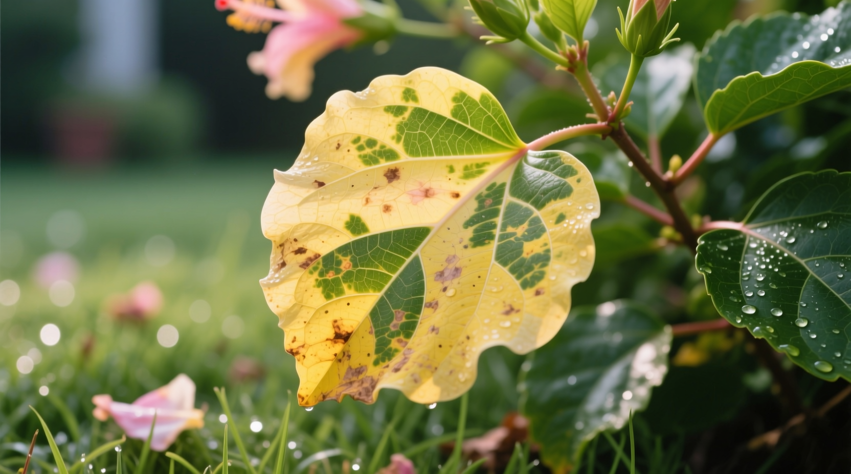 why hibiscus leaves turn yellow