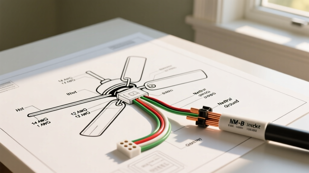 Wiring Diagram for a Ceiling Fan: Gauge & Color Code Reference