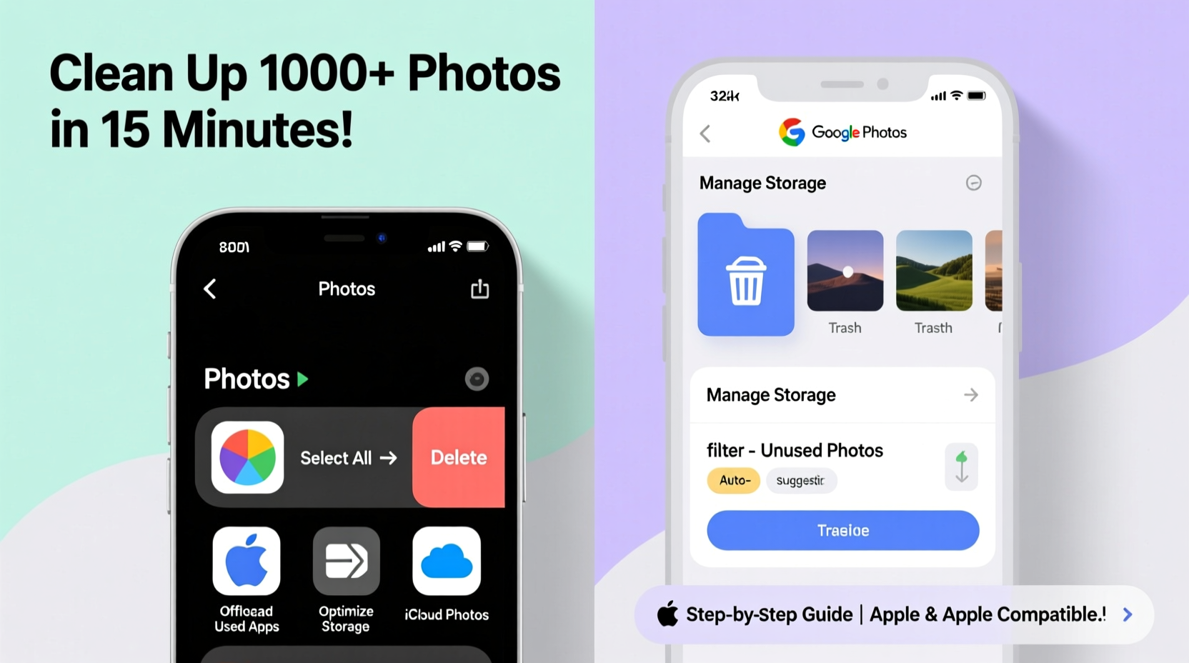 how to declutter digital photos on iphone and google photos efficiently