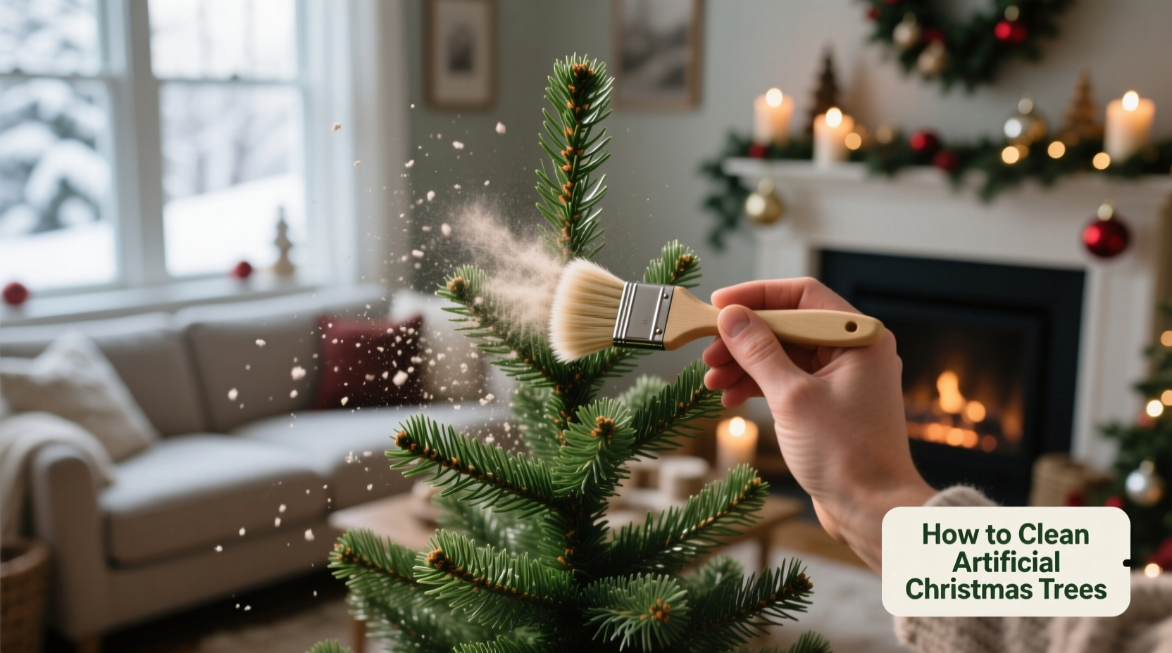 how to clean dusty artificial christmas trees without damaging delicate tips