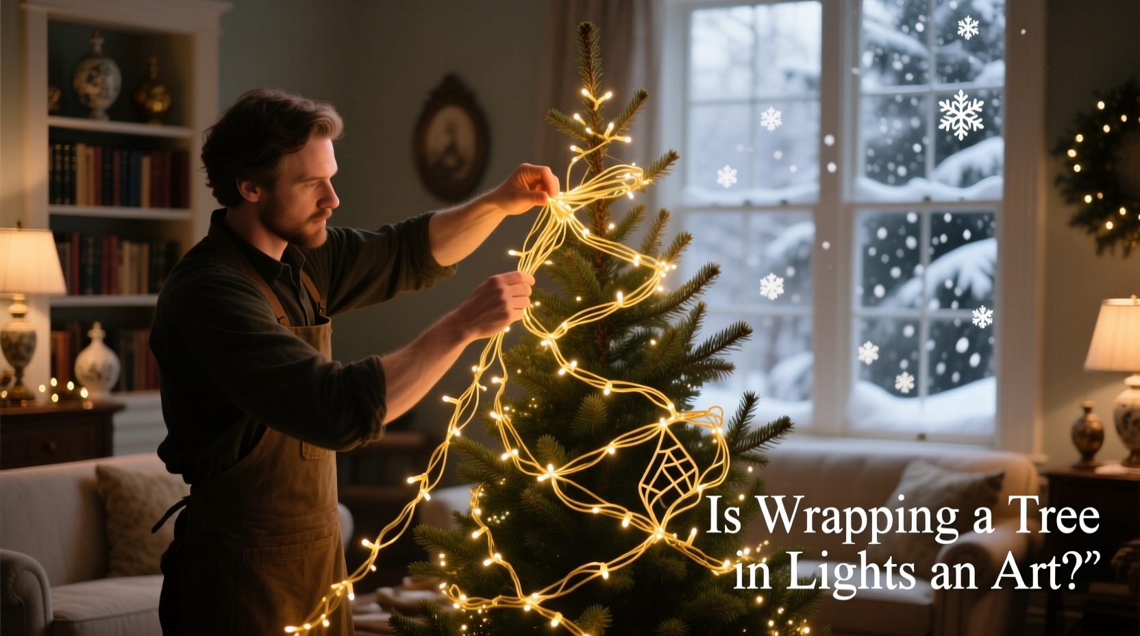 is wrapping a christmas tree in lights like a pro an art or just a matter of technique