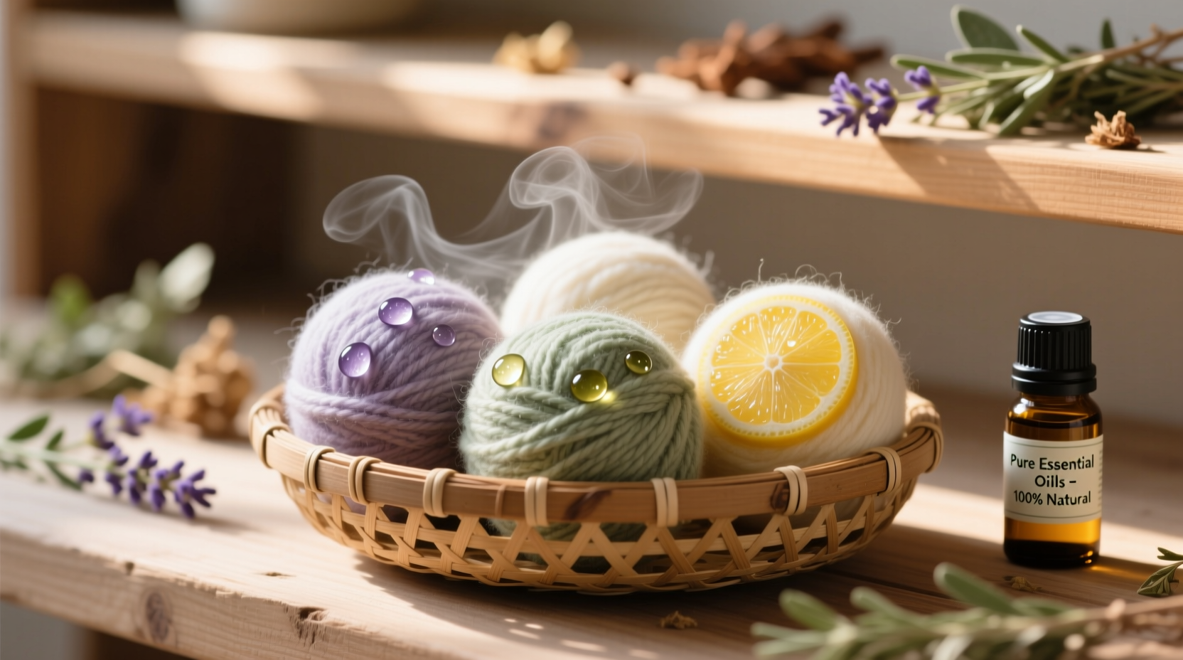 how to refresh wool dryer balls with essential oils