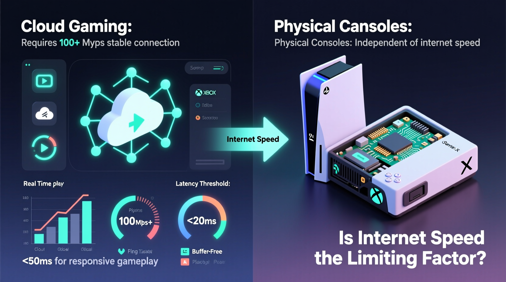 cloud gaming vs physical consoles is internet speed the limiting factor