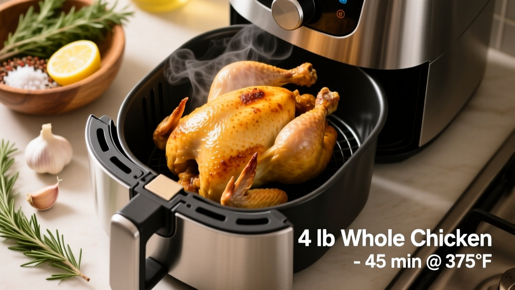 How Long to Cook a 4 lb Whole Chicken in an Air Fryer