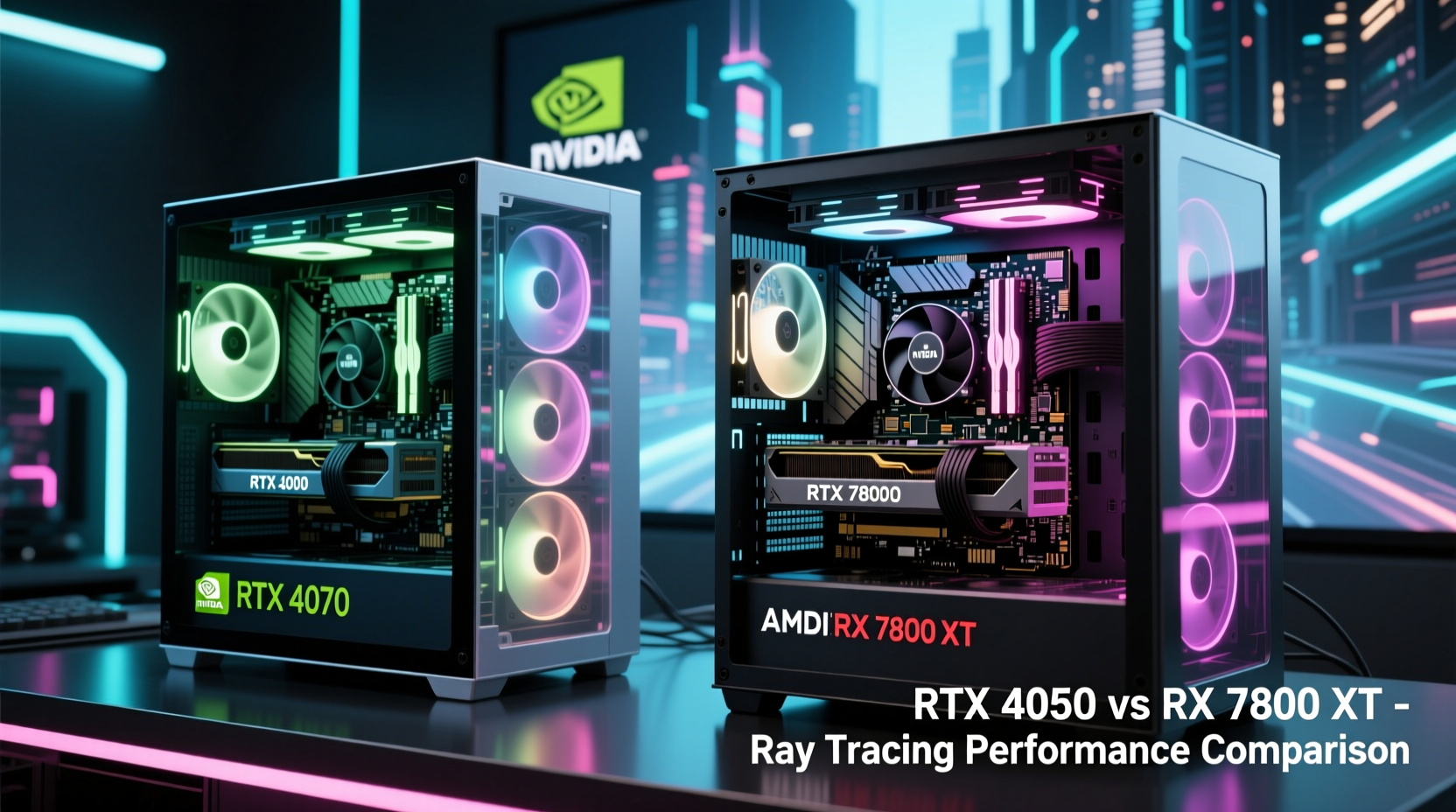 nvidia rtx 4070 vs amd rx 7800 xt which graphics card handles ray tracing better