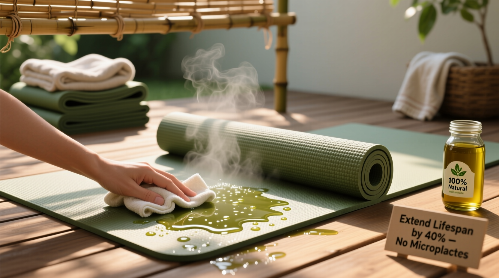 eco friendly cleaning tips for recycled rubber yoga mats