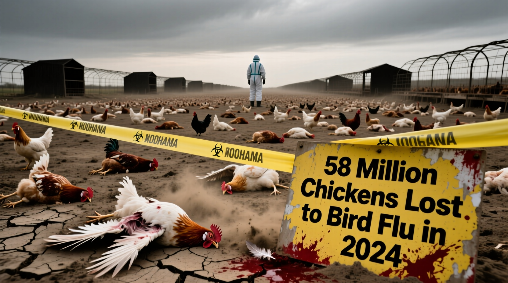 58 Million Chickens Lost to Bird Flu in 2024