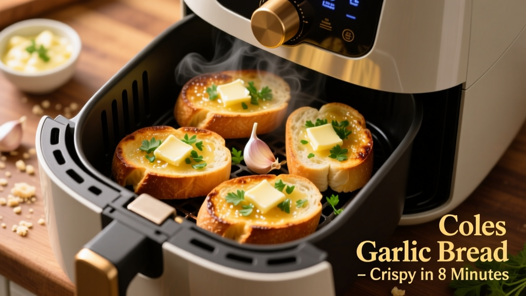 Coles Garlic Bread in Air Fryer: Crispy, Golden & Oil-Light