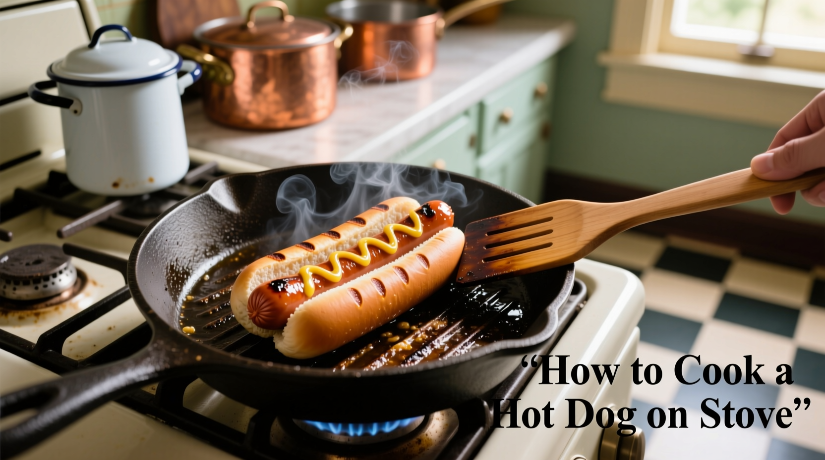 how to cook a hot dog on stove