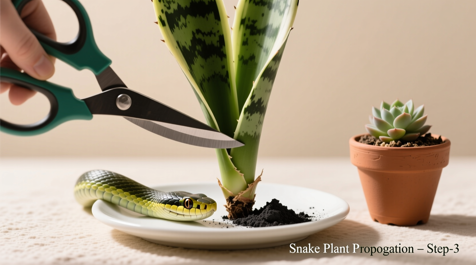 Cut Snake Plants in 3 Steps | TheHomeSprouts