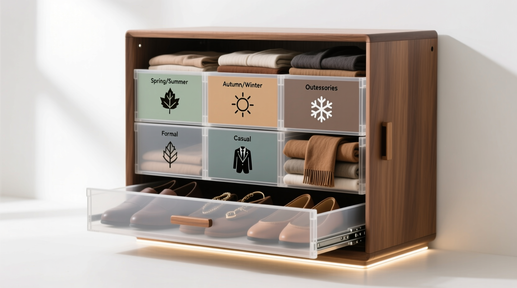 capsule wardrobe drawer system