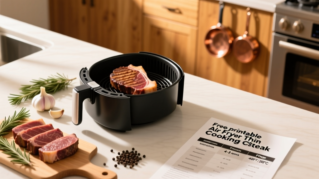 Air Fryer Thin Steak Cooking Chart (Free & Printable)