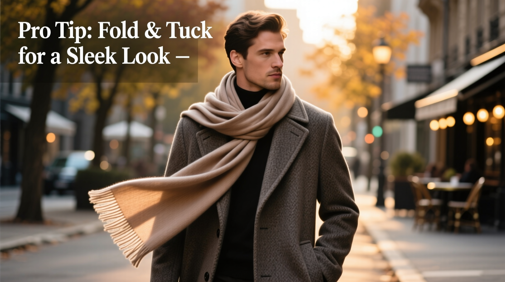 how to wear a scarf with a coat without it bunching up awkwardly