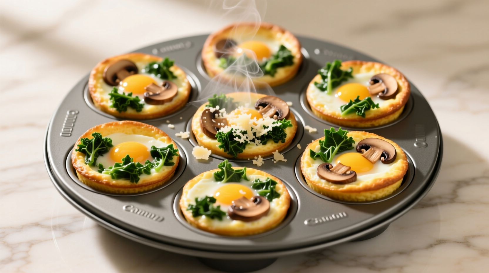 kale and mushroom egg bites recipe