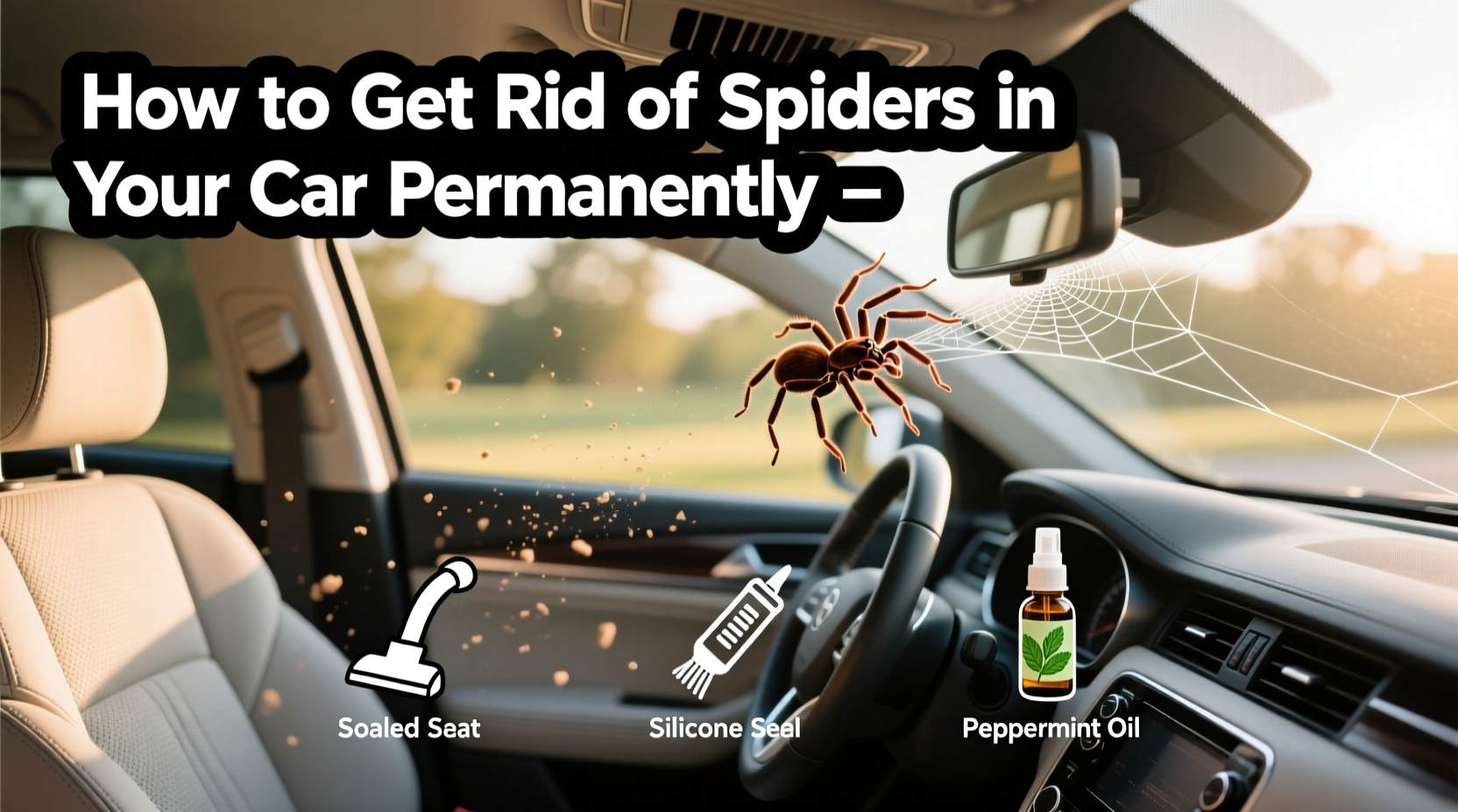 how do i get rid of spiders in my car