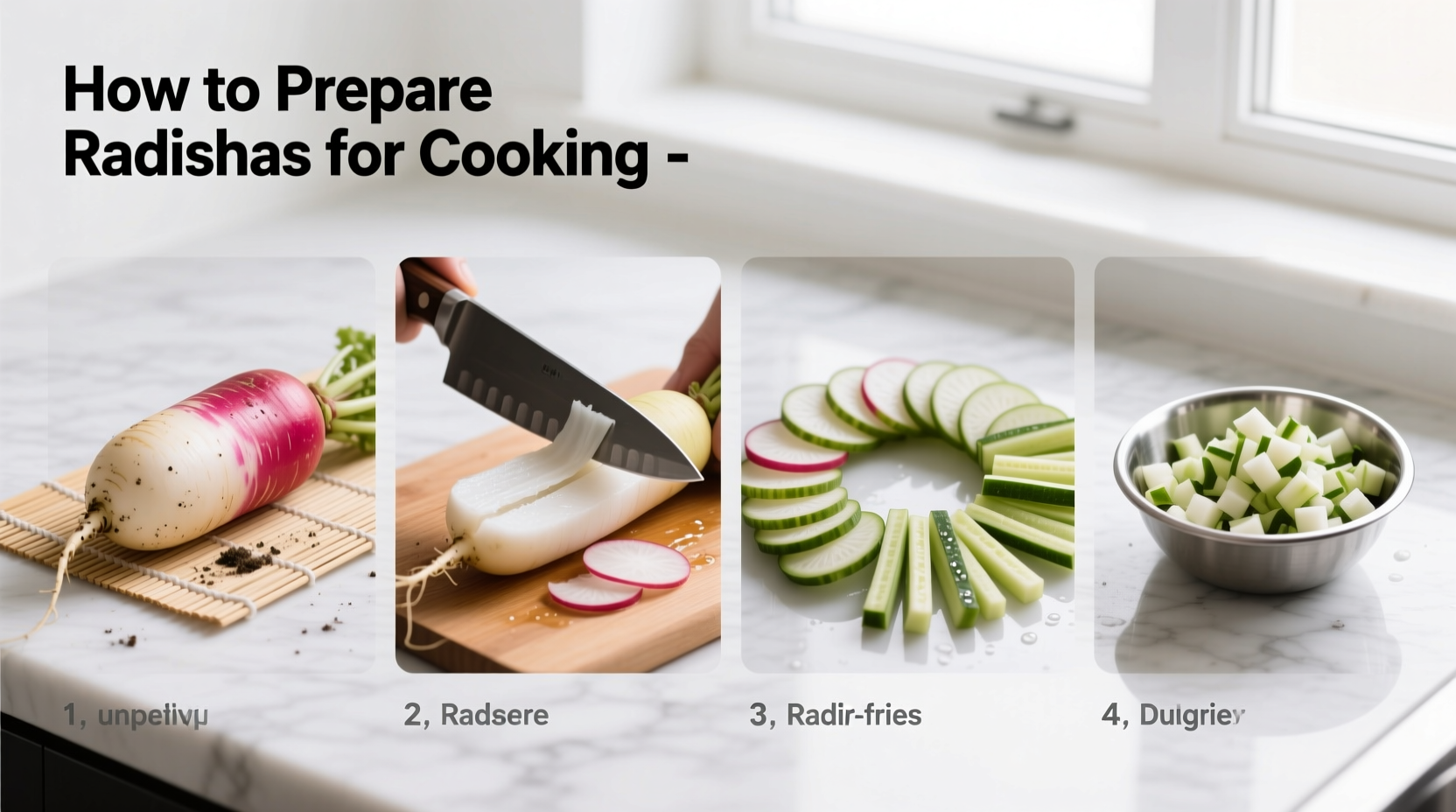 how to prepare radishes for cooking