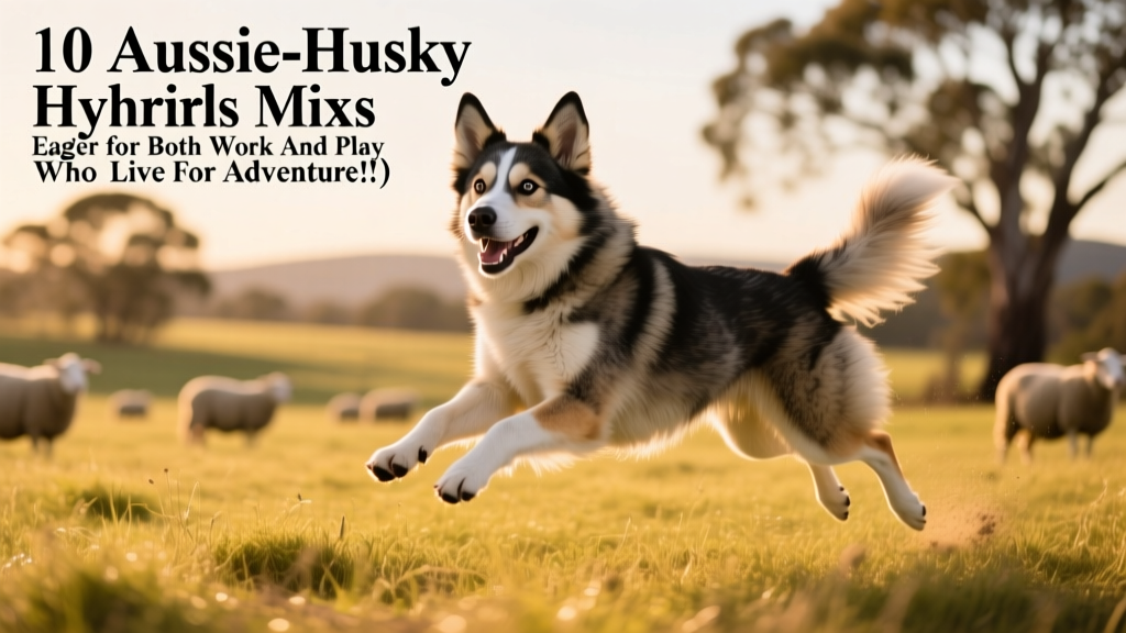 Ausky with Husky face and Aussie coat