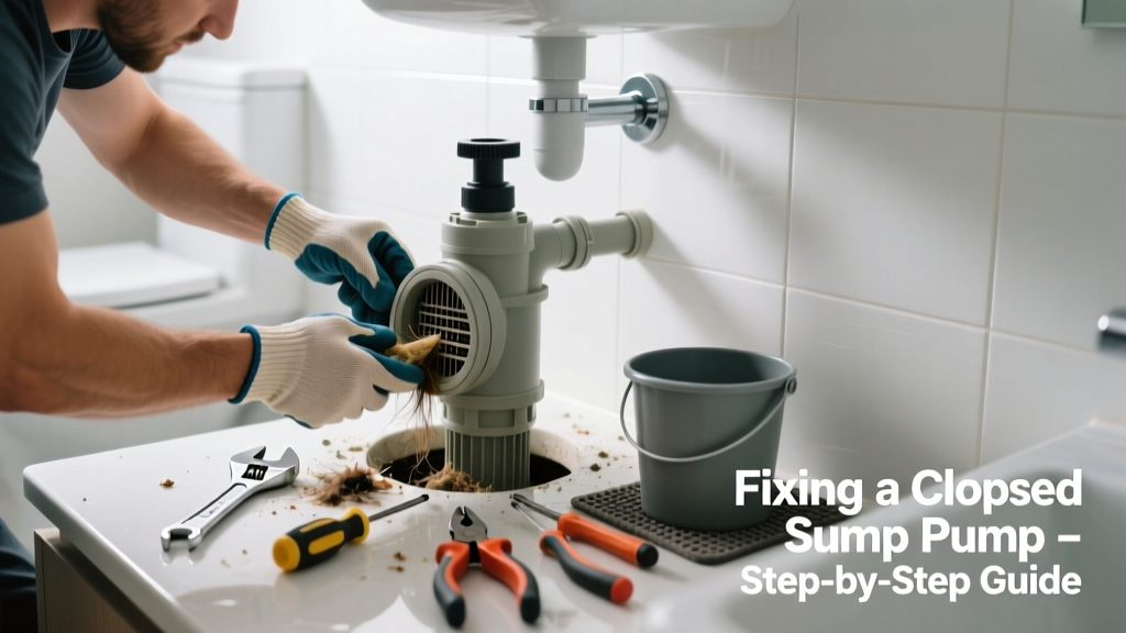 Fixing a Clogged Sump Pump in the Bathroom