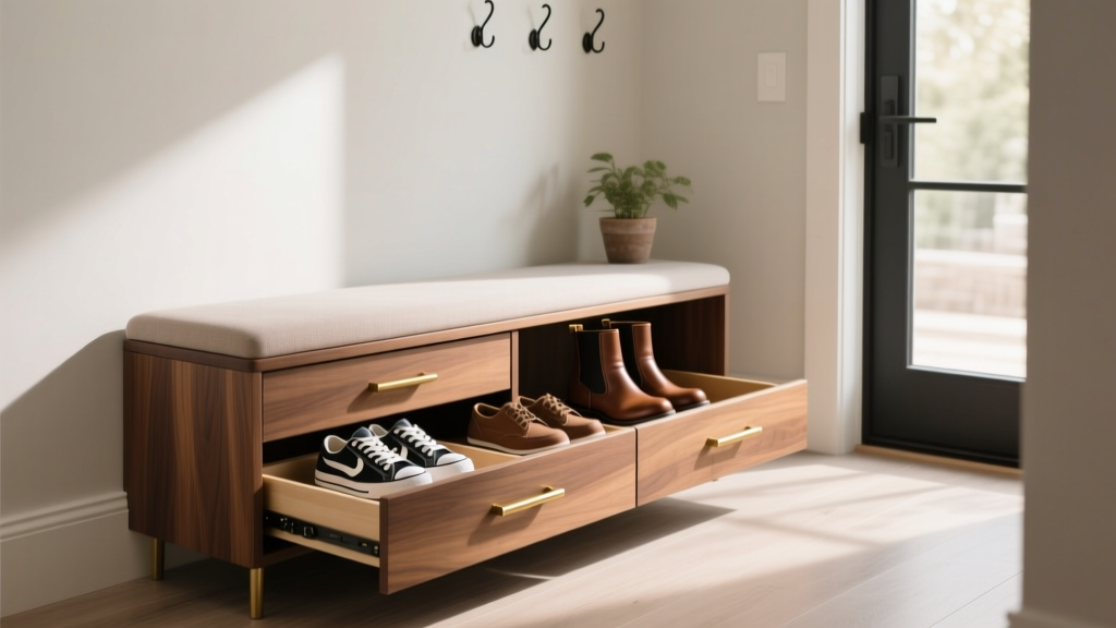 Mudroom Bench with Drawers: Smart Shoe Storage Solutions