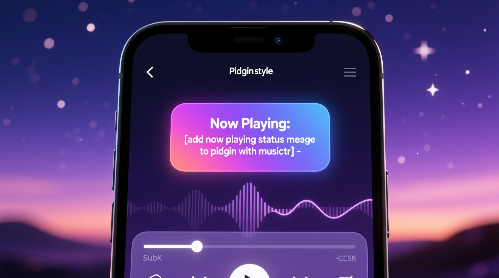 add now playing status message to pidgin with musictr