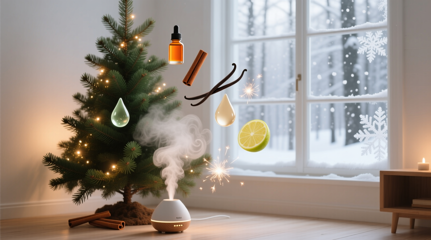 how to create a scent profile around your christmas tree using essential oils