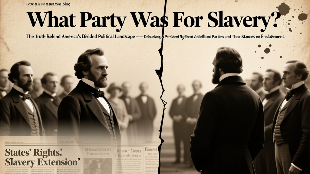Party Stance on Slavery: Debunking Antebellum Myths
