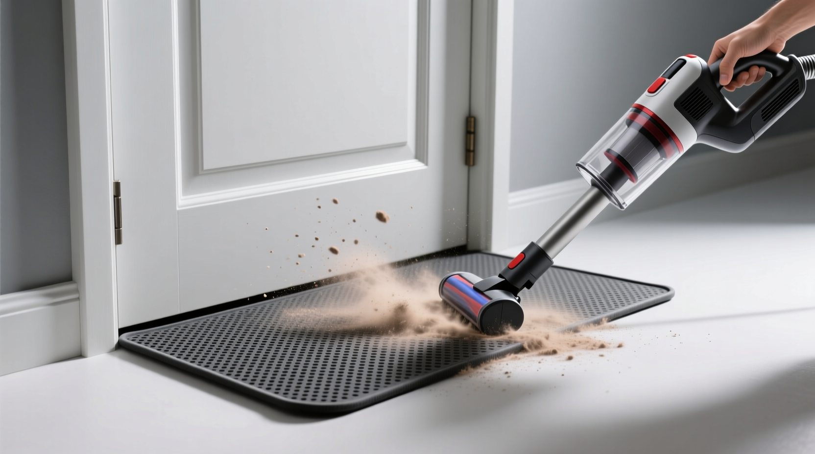 closet floor mat vs no mat dust truth