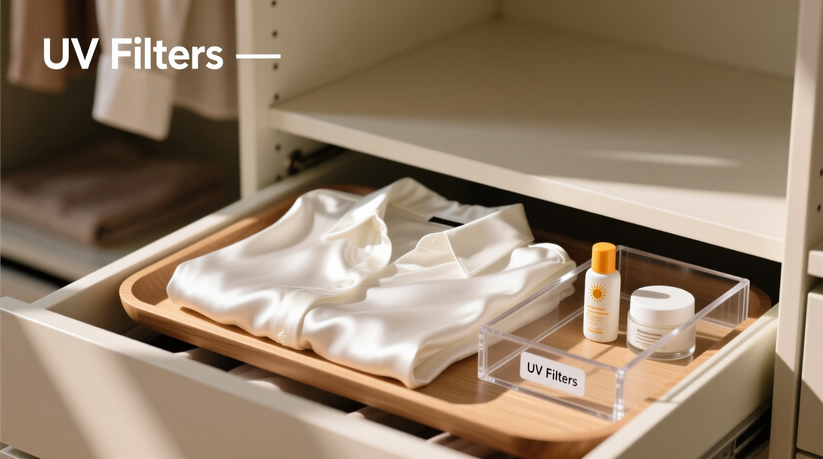 closet organization tips prevent sunscreen stains on silk